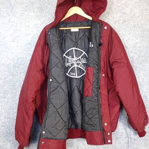 Vintage Butwin Coach Jacket Men XL Red MBurg Hoops Div II Champs Penn Stadium 90